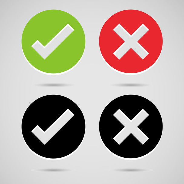 Comprobar iconos de marca establecidos ideal para cualquier uso. Vector EPS10
. - Vector, imagen