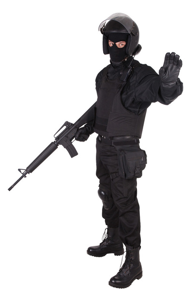 Riot police officer in uniform - Valokuva, kuva