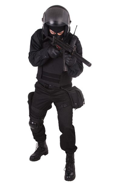 Riot police officer in uniform - Foto, afbeelding