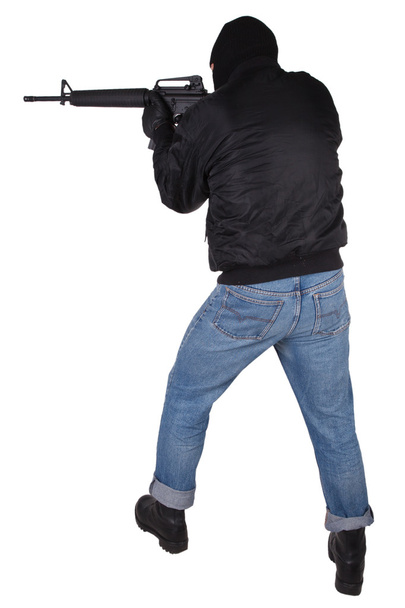 Robber with M16 rifle - Fotó, kép