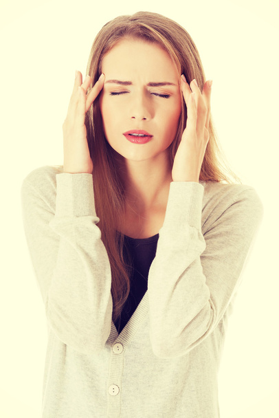 Woman having headache. - Foto, Bild