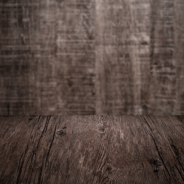 Table with wooden wall - Photo, image