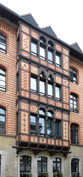 Historical Building in the Old Town of Mainz, the Capital City of Rhine Land - Palatinate - Fotoğraf, Görsel