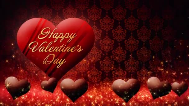 Video of floating chocolate hearts, Valentine's Day - Záběry, video