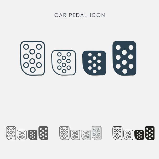 Car gas and brake pedal UI vector icons. - Vector, imagen