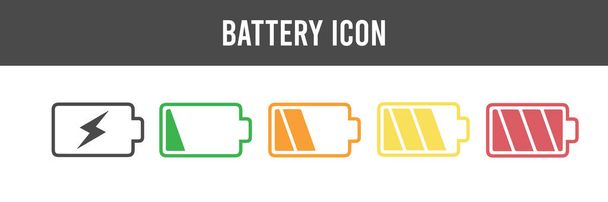 Battery percentage vector set. Different battery levels icon design - Vecteur, image