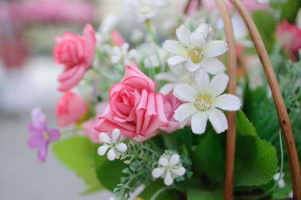 Belles fleurs dans le panier
 - Photo, image