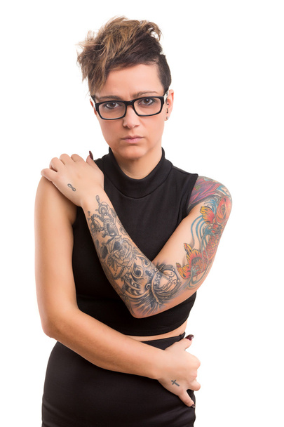 bela mulher tatuada
 - Foto, Imagem