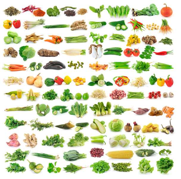 set di verdure su sfondo bianco
 - Foto, immagini