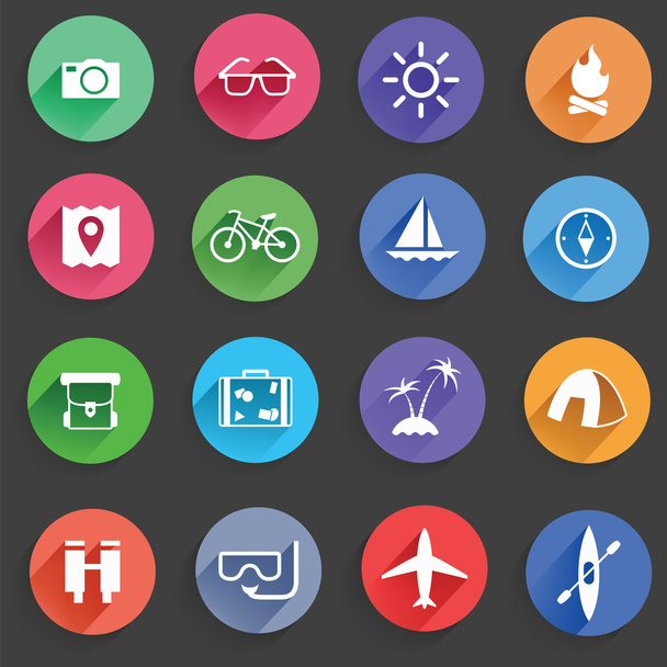 cestovní ikonami - Vektor, obrázek