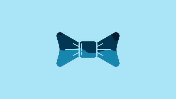 Иконка галстука синего цвета на синем фоне. Видеографическая анимация 4K. - Кадры, видео