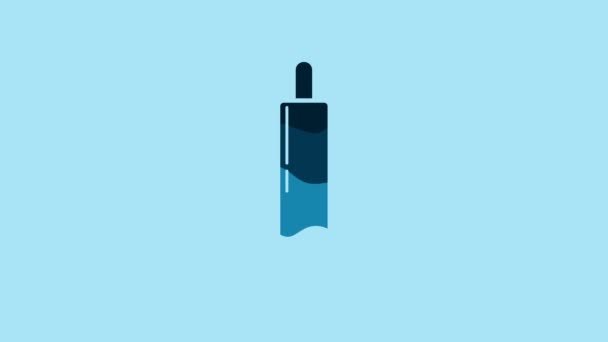 Blue Rolling pin icon isolated on blue background. 4K Video motion graphic animation. - Felvétel, videó