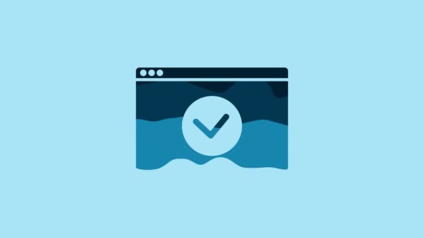 Blue Secure your site with HTTPS, SSL icon isolated on blue background. Internet communication protocol. 4K Video motion graphic animation. - Video
