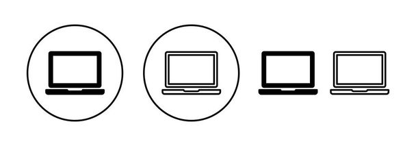 Web ve mobil uygulama için dizüstü bilgisayar simgesi vektörü. bilgisayar işareti ve sembol - Vektör, Görsel