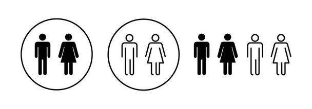 Wektor ikony mężczyzny i kobiety dla aplikacji internetowej i mobilnej. męski i żeński znak i symbol. Dziewczyny i chłopcy - Wektor, obraz