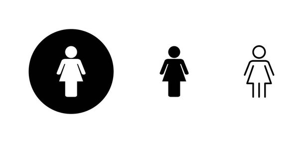Conjunto de iconos femeninos. mujer signo y símbolo - Vector, imagen