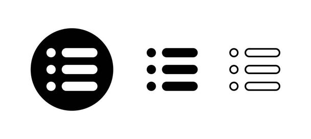 Menú Conjunto de iconos. signo y símbolo del menú web. hamburguesa menú símbolo - Vector, Imagen
