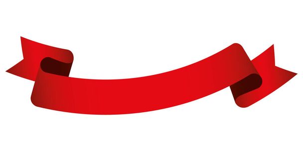 vector design element - red colored ribbon banner label - Vettoriali, immagini