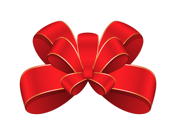 Red Ribbon Bow - Vector, Image