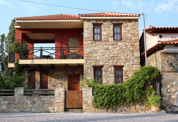 parthenonas Yunanistan taş ev - Fotoğraf, Görsel