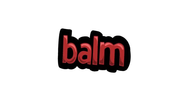 Vídeo de animación de pantalla blanca escrito BALM - Imágenes, Vídeo