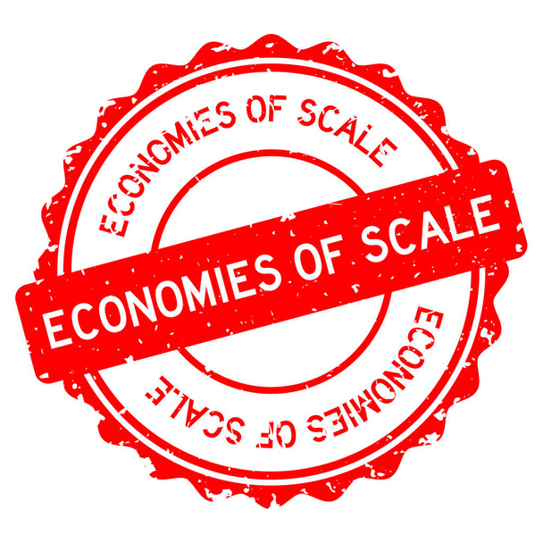 Гранд-червона економіка масштабного слова круглий гумовий штамп на білому тлі
 - Вектор, зображення
