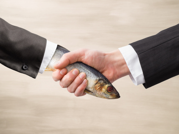 Martwe ryby Handshake - Zdjęcie, obraz
