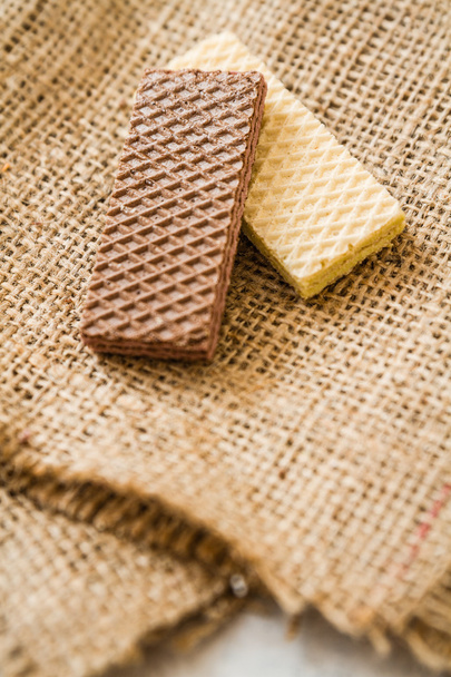White and Black Wafer Biscuits  - Photo, Image