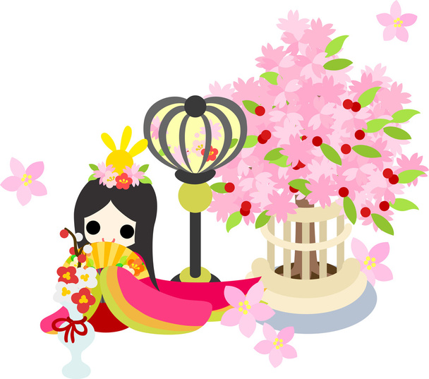 Dívky Festival v Japonsku-císařovna- - Vektor, obrázek