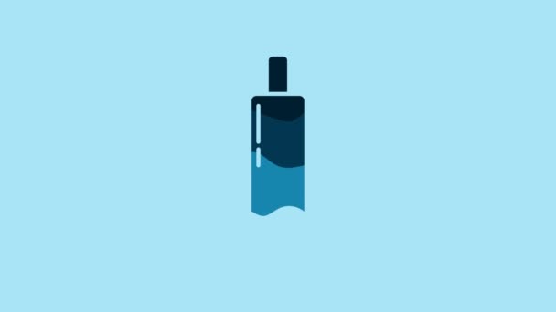 Blue Rolling pin icon isolated on blue background. 4K Video motion graphic animation. - Záběry, video