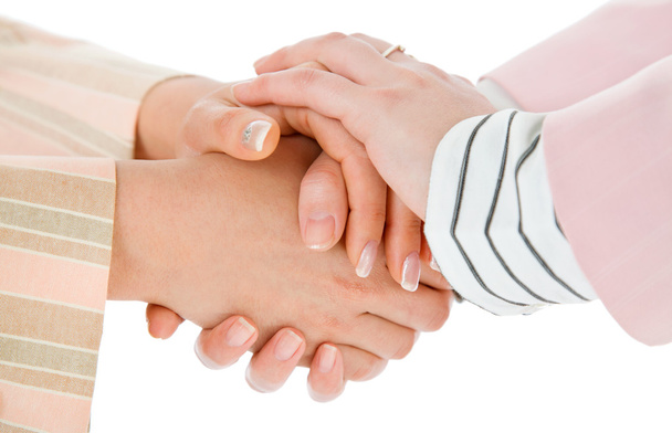 Warm female business handshake - Foto, Bild