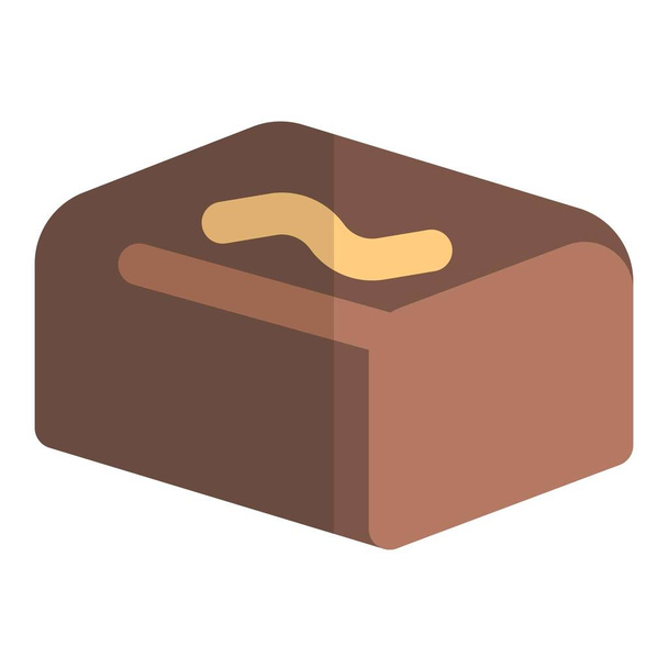 Block of smooth creamy chocolate - Vector, imagen