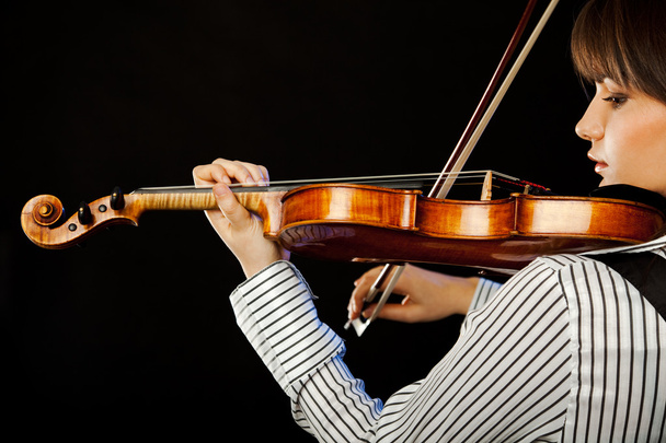 Violinist profile - Foto, Imagem