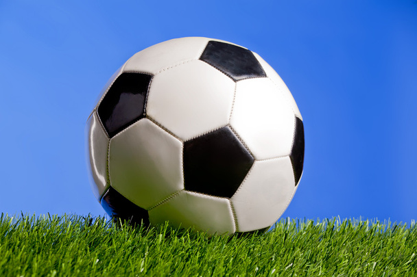 Soccer ball. Closeup. - Zdjęcie, obraz
