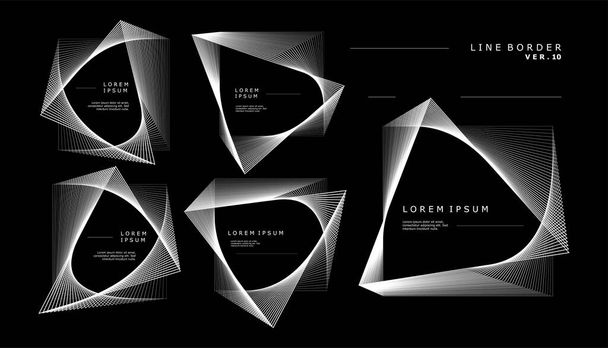 Modern blended lines abstract border design template. Modern border design illustration - Διάνυσμα, εικόνα