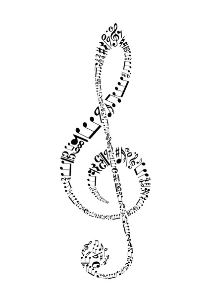 klucz wiolinowy - Wektor, obraz