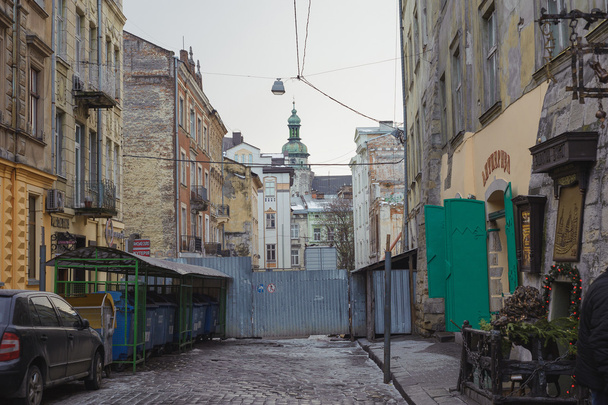 Lviv, Oekraïne - 11 januari 2015: Mooie stadsgezicht van de cen - Foto, afbeelding