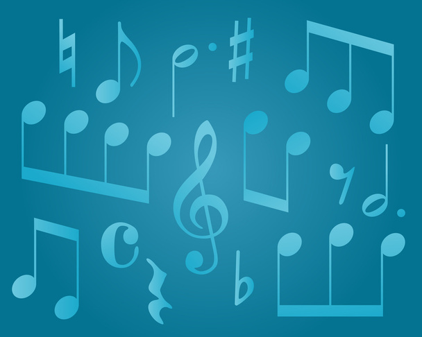 Símbolos musicales
 - Vector, Imagen