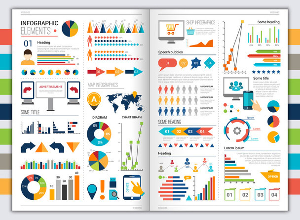 Flat infographic set - Vector, Image