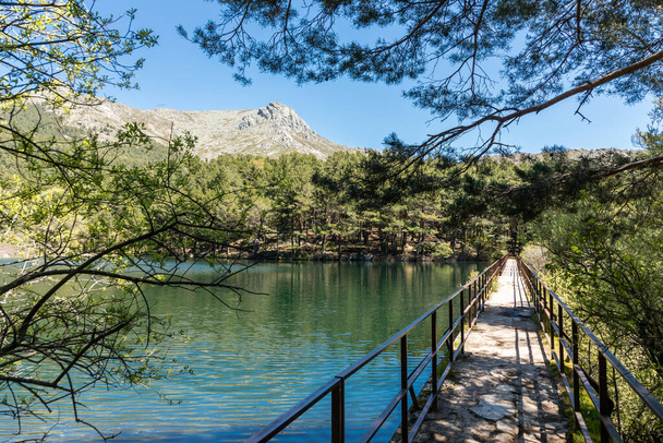 Views of the Navacerrada Reservoir, in Guadarrama Mountains, province of Madrid, Spain - Photo, Image