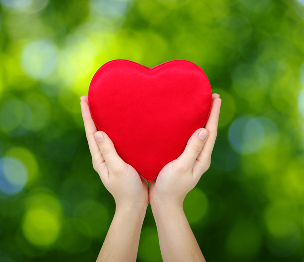 Red heart in hands  - Foto, afbeelding