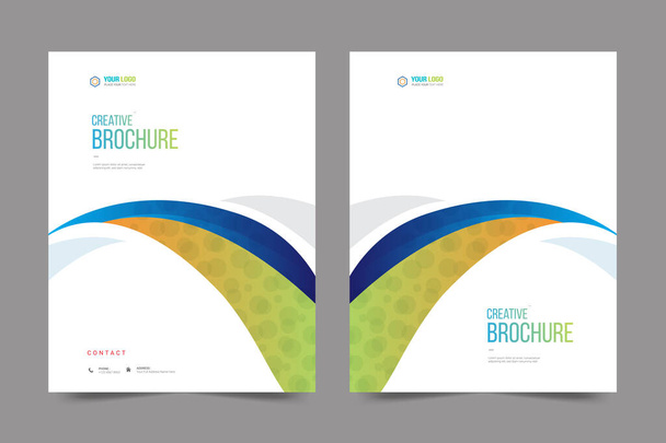 Cover design for annual report and business catalog, magazine, flyer or booklet. Brochure template layout. A4 cover vector - Vector, afbeelding