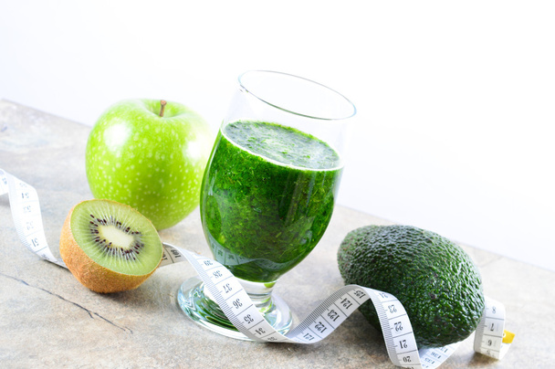 Healthy drink. Green smoothie. Diet and detox. - Foto, immagini