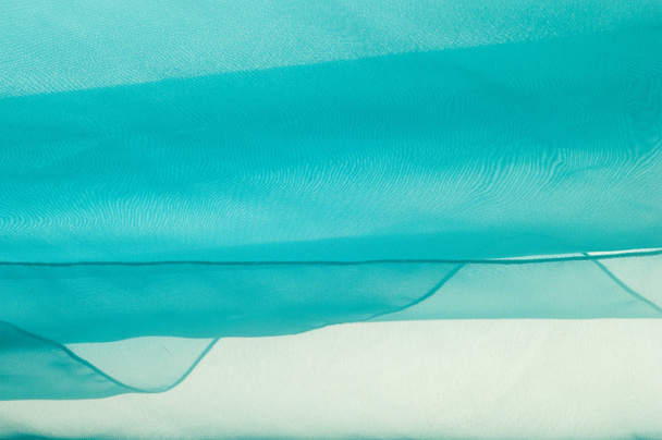 Tissu transparent bleu. texture. Photographié en studio
 - Photo, image