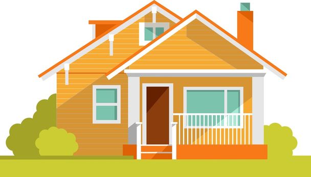 Architecture background with family house - Vector, Image