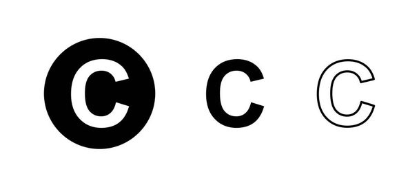 Ikony autorských práv nastaveny. značka a symbol autorského práva - Vektor, obrázek