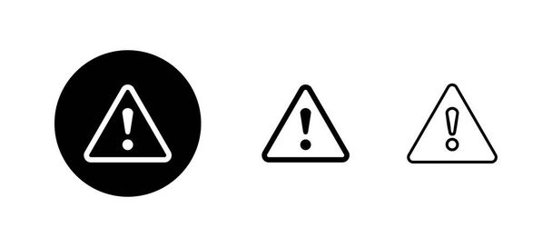Exclamation danger icons set. attention sign and symbol. Hazard warning attention sign - Vector, Image