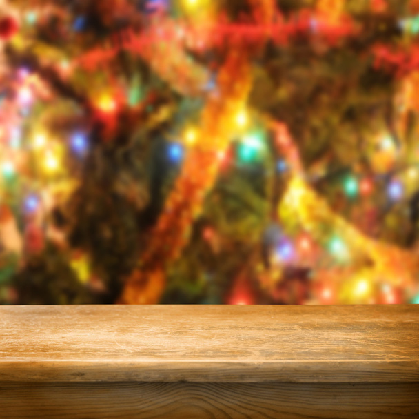 Empty Christmas  table  background - Photo, Image