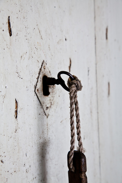 Old key in old door - Photo, Image