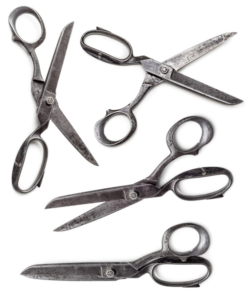 Rezavé staré nůžky izolované - Fotografie, Obrázek
